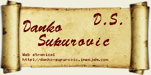 Danko Supurović vizit kartica
